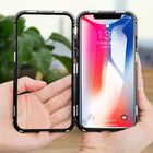 New Hot Selling Magnetic Aluminum Metal Alloy Frame Glass Cover For Iphone X Case