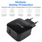 Hot sale US/EU plug Qc3.0 usb adapter mobile phone charger travel with CE,ROHS,FCC