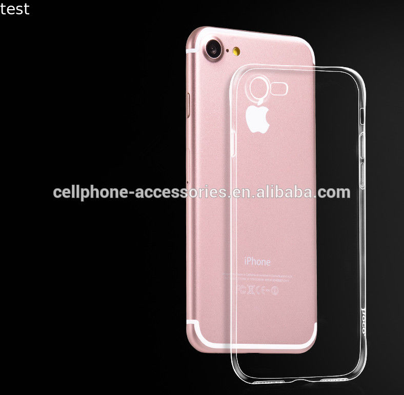 100pcs/lot Promotional Ultra Thin Clear Transparent TPU cell phone case replacement For iPhone 7 phone case